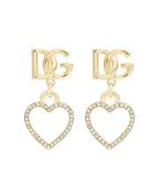 Dolce&Gabbana Серьги-пусеты с подвеской сердцем - Артикул: WER6I2-W1111