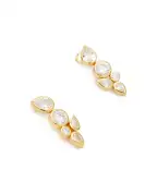 Completedworks Сережки з переробленого золота з цирконієм і позолотою - Артикул: Z04