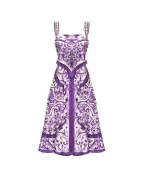 Dolce&Gabbana Платье из шелка с принтом - Артикул: F6TZBT-HI1T1