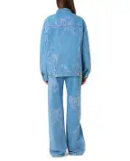 Mach&Mach Джинсы Crystal Ribbon - Артикул: PF25-CP401-DEN-BLU