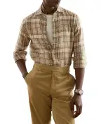 Ralph Lauren Purple Label Рубашка из льна и хлопка - Артикул: 790977158001