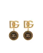 Dolce&Gabbana Сережки-кліпси з логотипом - Артикул: WER6V2-W1111