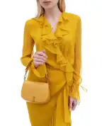 Saint Laurent Кожаная сумка Voltaire Top Handle Bronze - Артикул: 800846-0SX0W