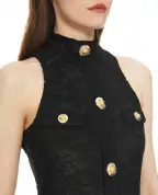 Balmain Платье в стиле барокко - Артикул: FF1R5127JK65