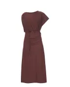 Yves Salomon Платье из хлопкового и шелкового трикотажа - Артикул: 26EYR50225JESI