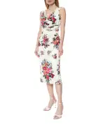 Dolce&Gabbana Сукня з атласу з квітковим принтом - Артикул: F612RT-FSICE