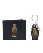 Polo Ralph Lauren Подарочный набор кошелёк и брелок Polo Bear из кожи - Артикул: 405P04858001