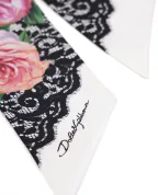 Dolce&Gabbana Стрічка твіллі з шовку - Артикул: FS215A-GDC7A