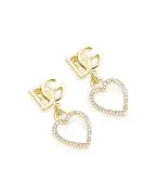Dolce&Gabbana Серьги-пусеты с подвеской сердцем - Артикул: WER6I2-W1111