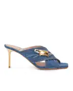 Balmain Джинсовые мюли Safety Pin - Артикул: EN1UR079TDMS