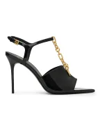 Balmain Босоножки из лакированной кожи Sync - Артикул: FN1UH154LPAT