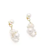Completedworks Сережки з перлів та переробленого золота з позолотою - Артикул: P213