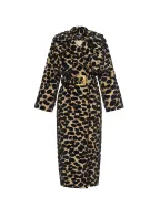 Balmain Тренч с поясом из бархата и жаккарда	 - Артикул: FF1TL180CG06