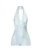 Balmain Атласный топ из шелка - Артикул: FF1AG700MH40
