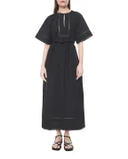 Yves Salomon Сукня зі шкіряними деталями - Артикул: 26EYR03740COAP