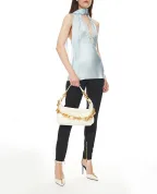 Balmain Атласный топ из шелка - Артикул: FF1AG700MH40