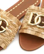 Dolce&Gabbana Шльопанці з плетеної рафії - Артикул: CQ0646-AN217