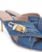 Balmain Джинсовые мюли Safety Pin - Артикул: EN1UR079TDMS