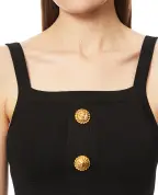 Balmain Вязаный топ-бралетт с пуговицами - Артикул: GF1AA415KJ43