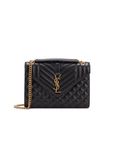 Saint Laurent Кожаная сумка Envelope Medium - Артикул: 600185-AACT7