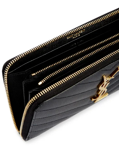 Saint Laurent Кожаный кошелек Мonogram - Артикул: 358094-BOW01-