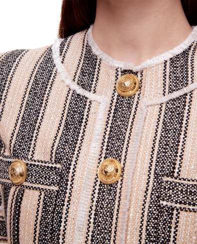 Balmain Твидовое платье - Артикул: XF1R7050XB30