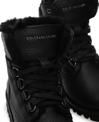 Dolce&Gabbana Детские кожаные ботинки - Артикул: DA0731-AA163-M-