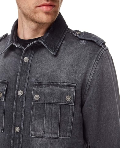 Balmain Джинсовая рубашка - Артикул: XH1HC030DB92