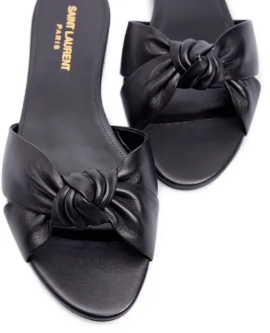 Saint Laurent Кожаные мюли Bianca - Артикул: 633961-1N800