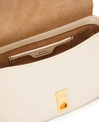 Polo Ralph Lauren Кожаная сумка Polo ID Saddle Crossbody Small - Артикул: 428932626002