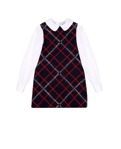 Dolce&Gabbana Детское хлопковое платье - Артикул: L53DL8-G7JI6-B