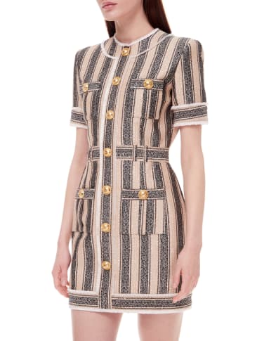 Balmain Твидовое платье - Артикул: XF1R7050XB30