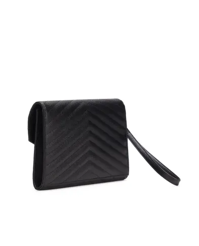 Saint Laurent Кожаный клатч Cassandre - Артикул: 617662-BOW01