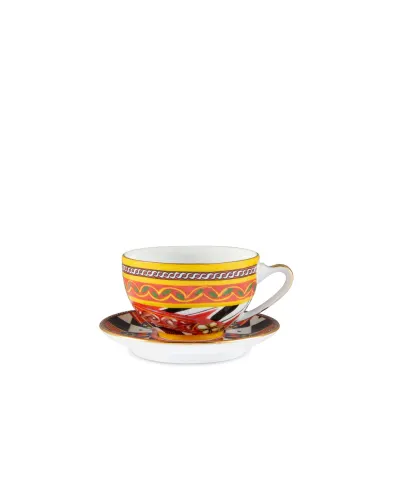 Dolce&Gabbana Чайная чашка с блюдцем из фарфора - Артикул: TC0102-TCA13