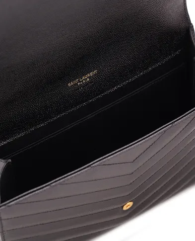 Saint Laurent Кожаный клатч Cassandre - Артикул: 617662-BOW01