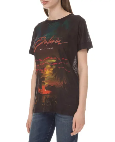 Balmain Льняная футболка - Артикул: RF11122I061