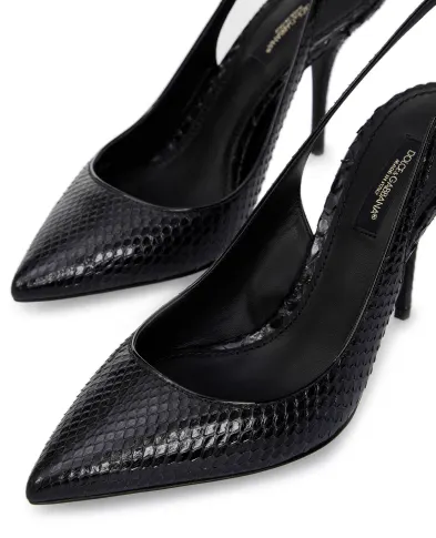 Dolce&Gabbana Кожаные слингбэки - Артикул: CG0423-A2V37