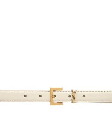 Saint Laurent Шкіряний ремінь Monogram narrow - Артикул: 554465-BOO0W