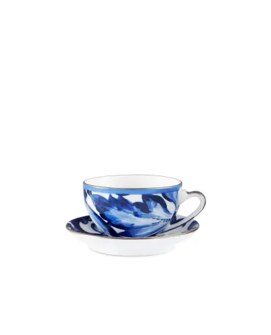 Dolce&Gabbana Чайна чашка з блюдцем з порцеляни - Артикул: TC0102-TCA41