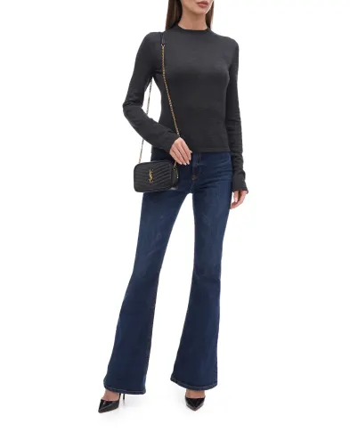 Saint Laurent Кожаная сумка Lou Mini - Артикул: 748849-DV707