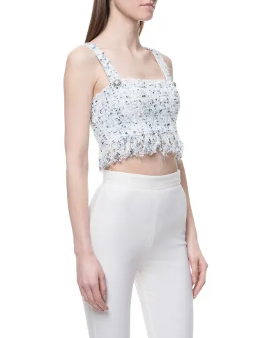 Balmain Твидовый топ - Артикул: SF20036K498