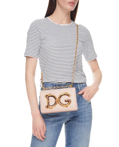 Dolce&Gabbana Кожаная сумка DG Girls Medium - Артикул: BB6498-AZ801
