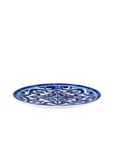 Dolce&Gabbana Сервірувальна тарілка з принтом Blu Mediterraneo - Артикул: TC0010-TCA88