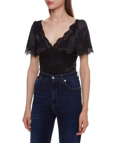 Dolce&Gabbana Шелковая блуза - Артикул: F7U44T-FURAG