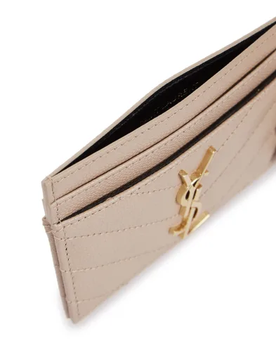 Saint Laurent Кожаная визитница - Артикул: 423291-BOW01