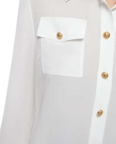 Balmain Шелковая блуза - Артикул: AF1HS050SB66