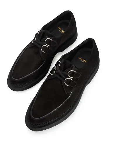 Saint Laurent Замшевые дерби Teddy - Артикул: 667606-2W500