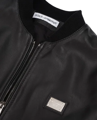 Dolce&Gabbana Детская кожаная куртка - Артикул: L42B78-G7NYR-S