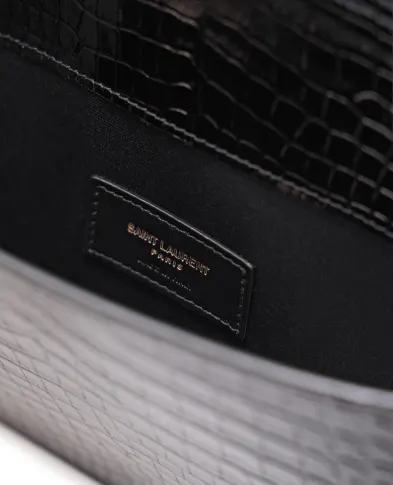 Saint Laurent Кожаный клатч Uptown - Артикул: 565739-DND0J