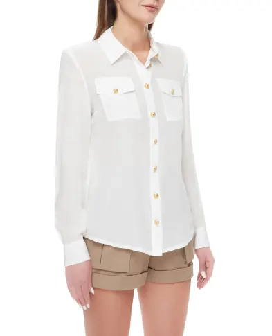 Balmain Шелковая блуза - Артикул: AF1HS050SB66